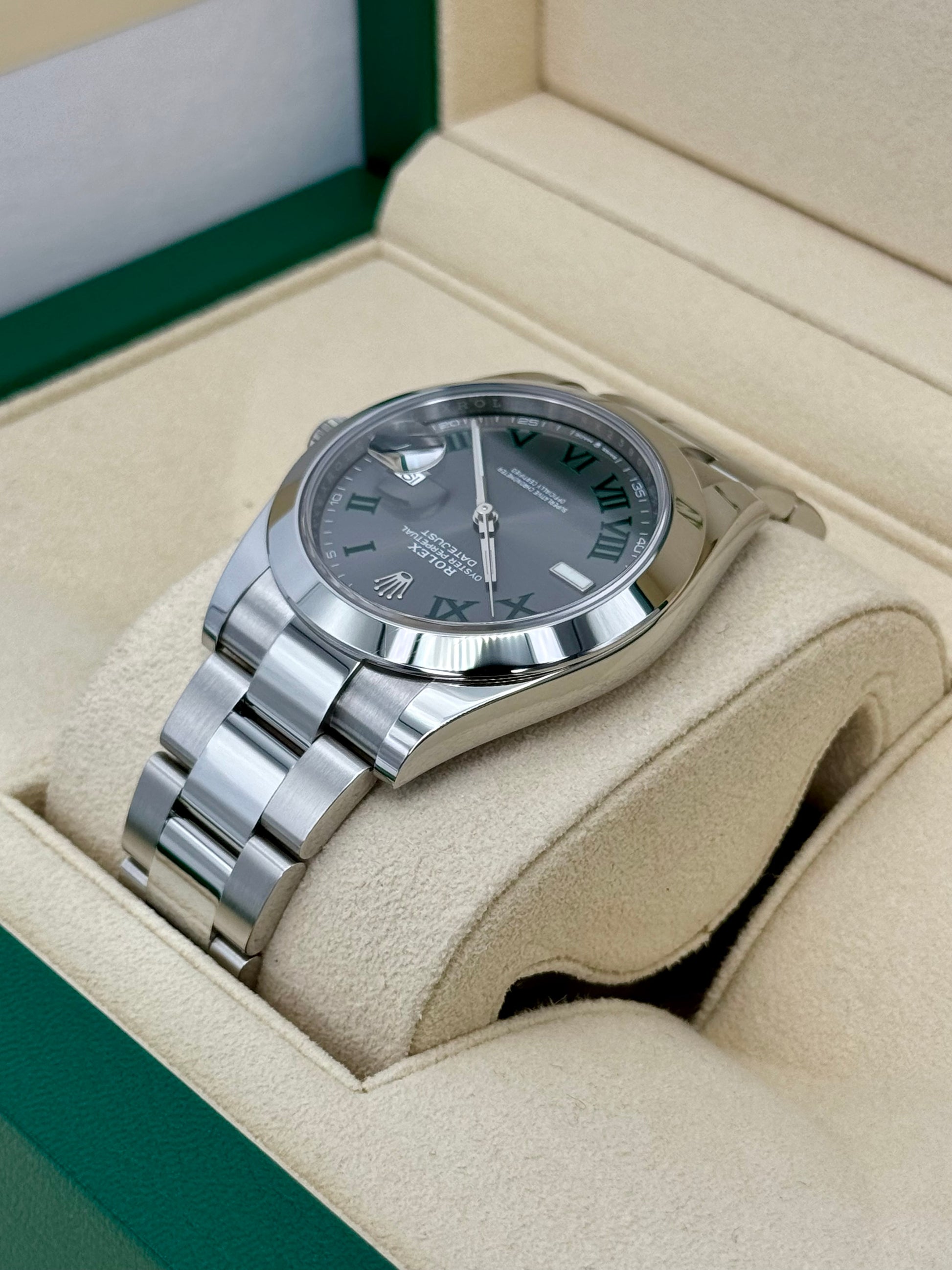 2023 Rolex Datejust 41mm 126300 Stainless Steel Oyster Wimbledon Dial - MyWatchLLC