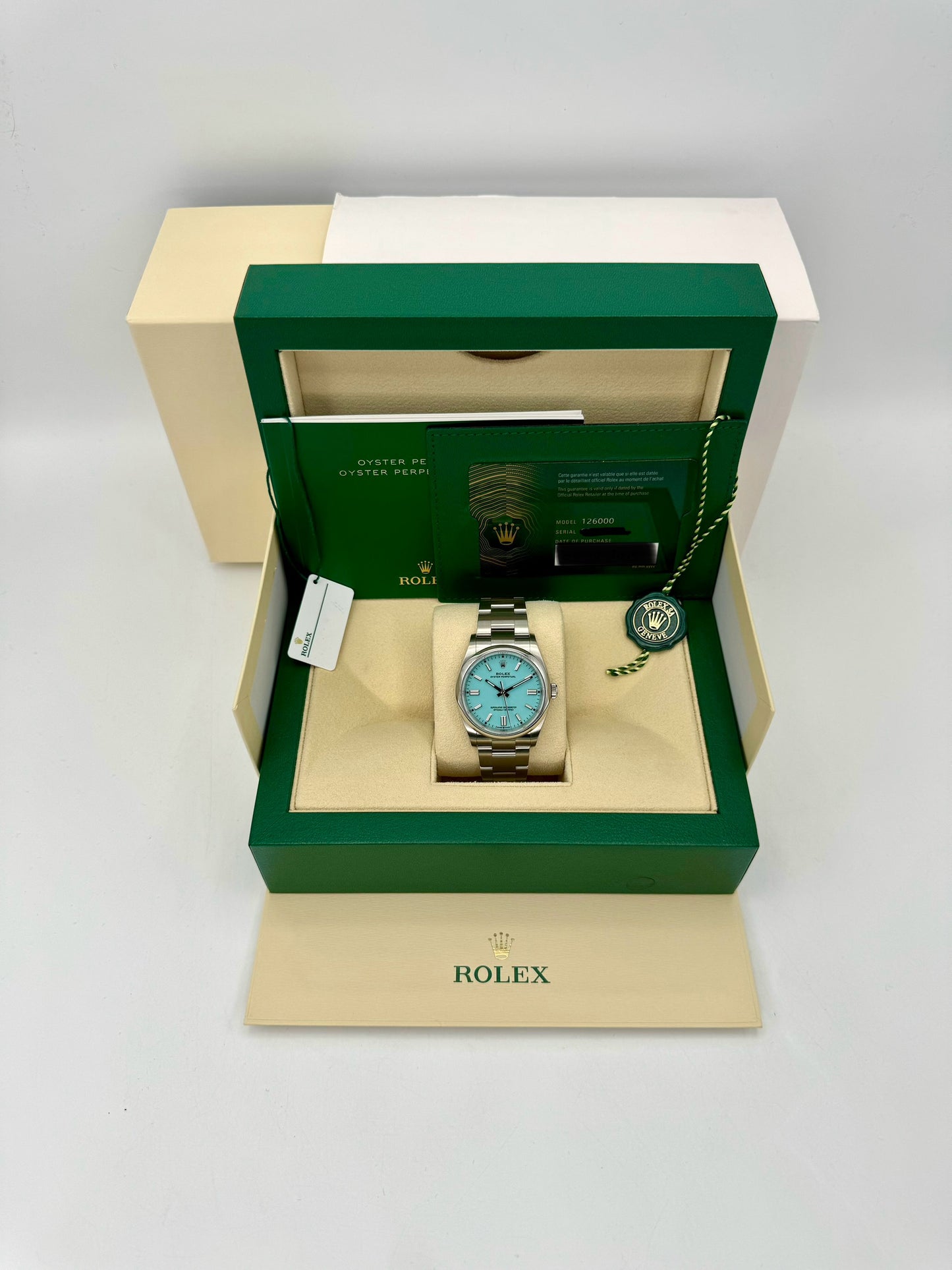 2023 Rolex Oyster Perpetual 36mm 126000 Tiffany Blue Dial - MyWatchLLC
