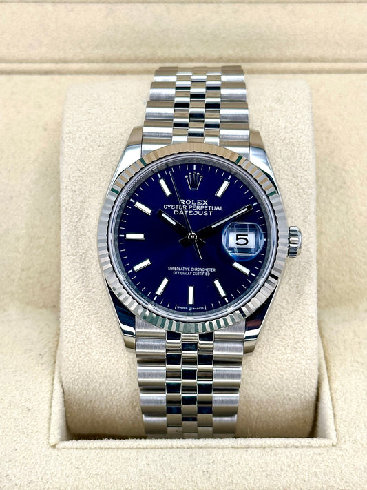 2022 Rolex Datejust 36mm 126234 Jubilee Blue Dial - MyWatchLLC