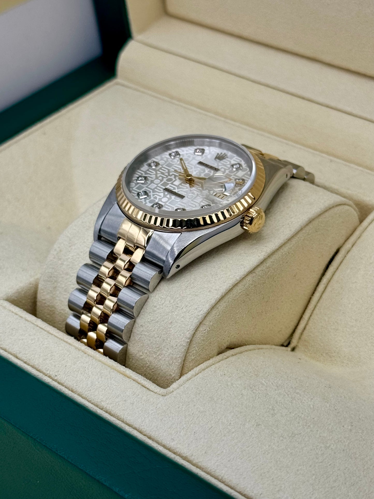 1992 Rolex Datejust 36mm 16233 Two-Tone 10 Diamond Anniversary Dial