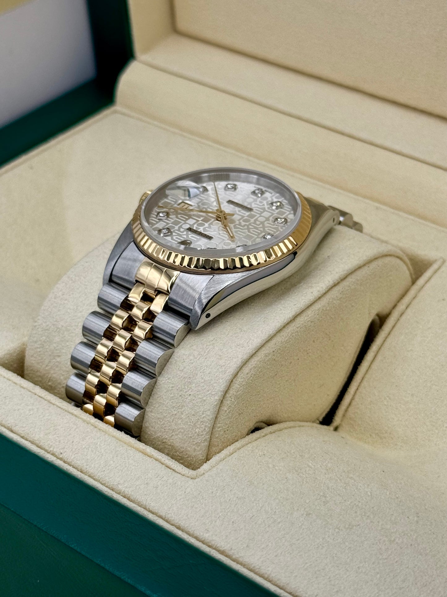 1992 Rolex Datejust 36mm 16233 Two-Tone 10 Diamond Anniversary Dial