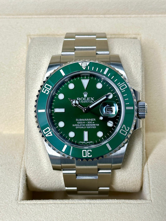 2015 Rolex Submariner Date 40mm 116610LV Stainless Steel Green Dial - MyWatchLLC