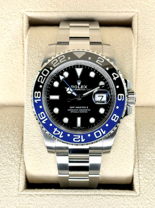 NEW 2024 Rolex GMT-Master II "Batman" 40mm 126710BLNR Oyster Black Dial - MyWatchLLC