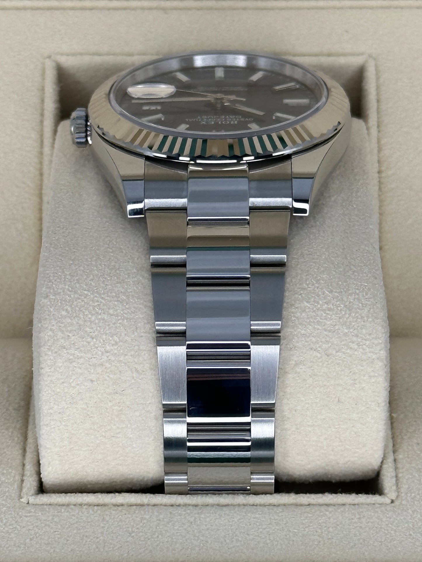 NEW 2023 Rolex Datejust 41mm 126334 Stainless Steel Blue Stick Dial - MyWatchLLC