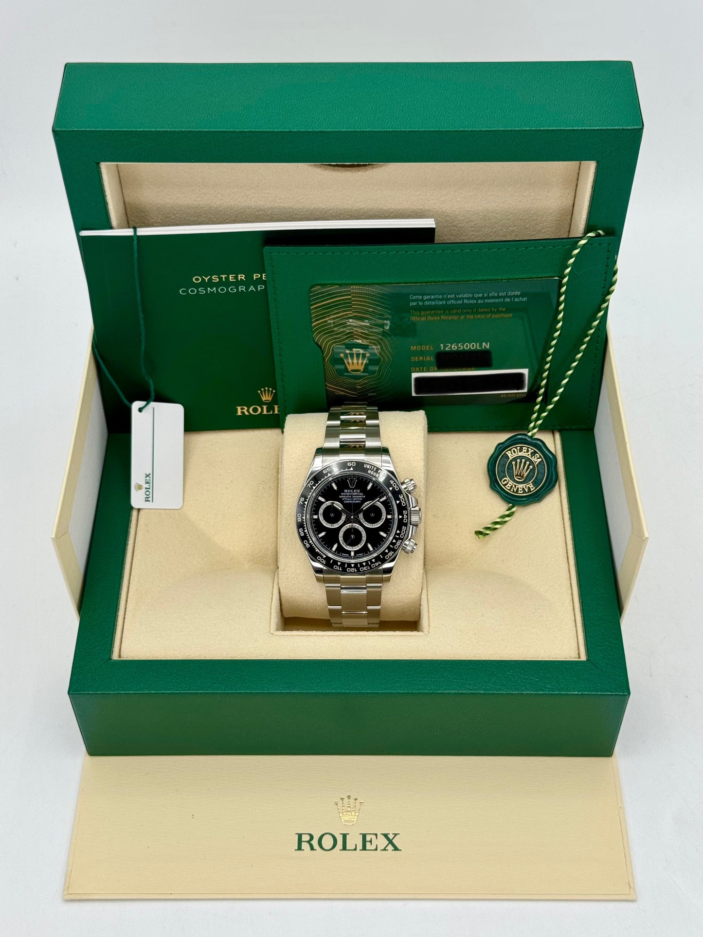 2024 Rolex Daytona 40mm 126500LN Stainless Steel Black Dial