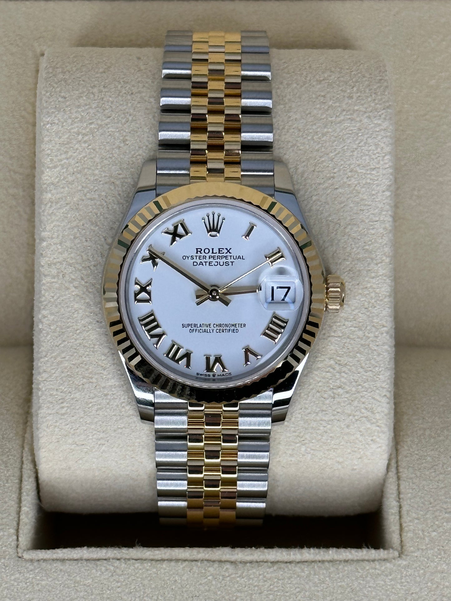 2023 Rolex Datejust 31mm 278273 Two-Tone Jubilee White Roman Numeral Dial - MyWatchLLC