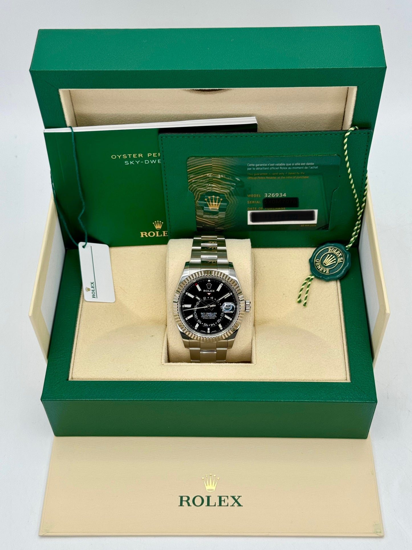 2023 Rolex Sky-Dweller 42mm 326934 Oyster Black Dial