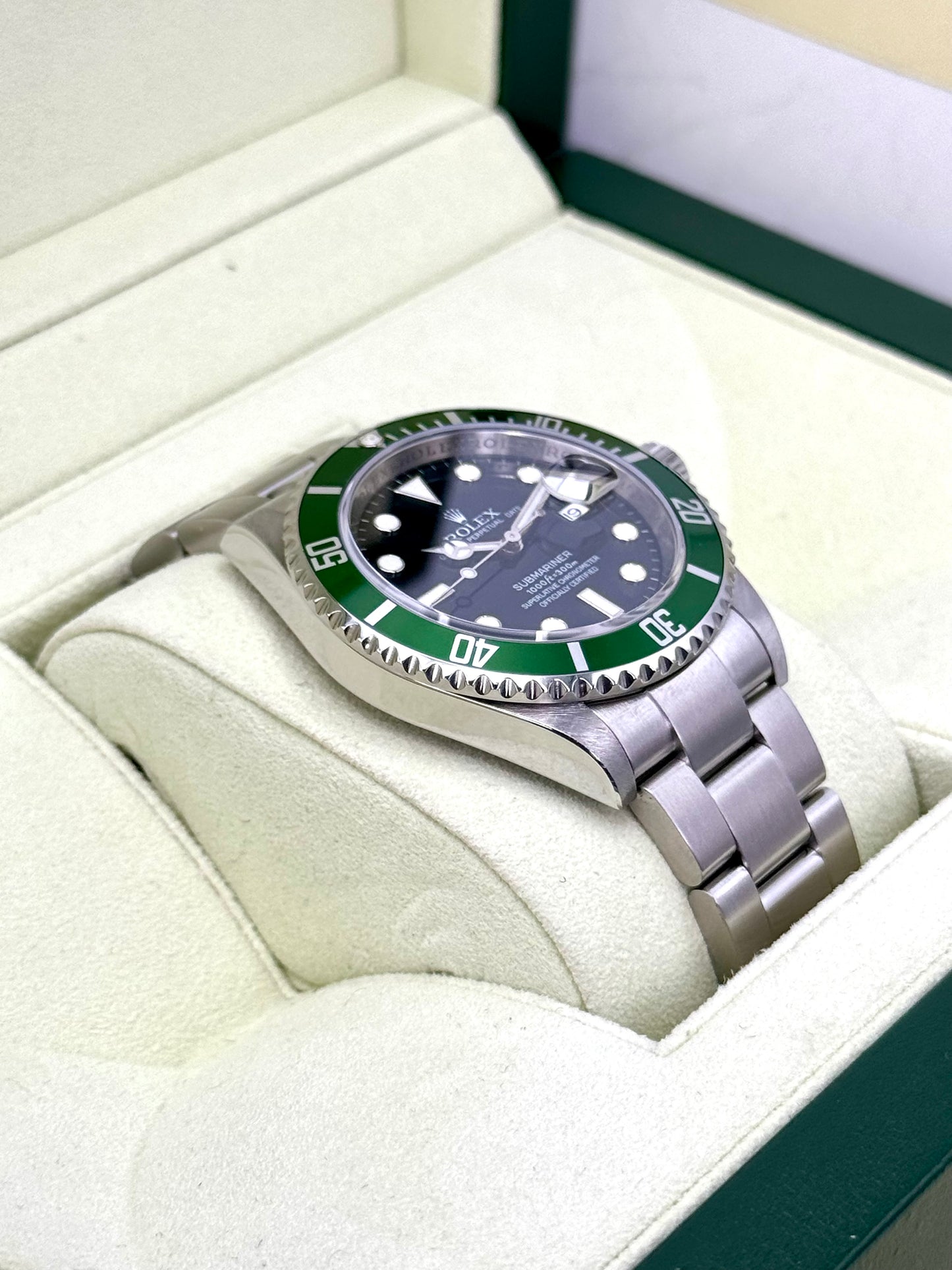 2009 Rolex Submariner "Kermit" 40mm 16610LV Stainless Steel Black Dial - MyWatchLLC