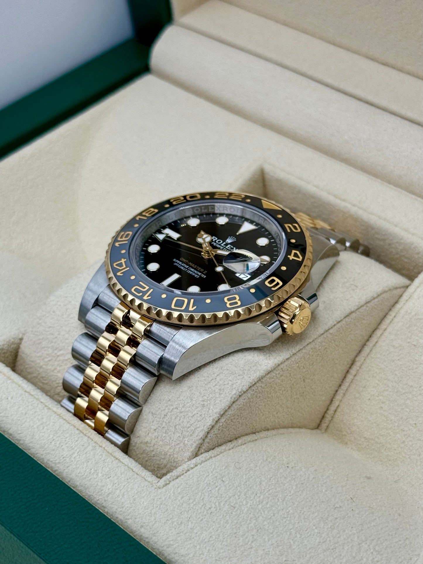 2024 Rolex GMT-Master II 40mm 126713GRNR Two-Tone Jubilee Black Dial