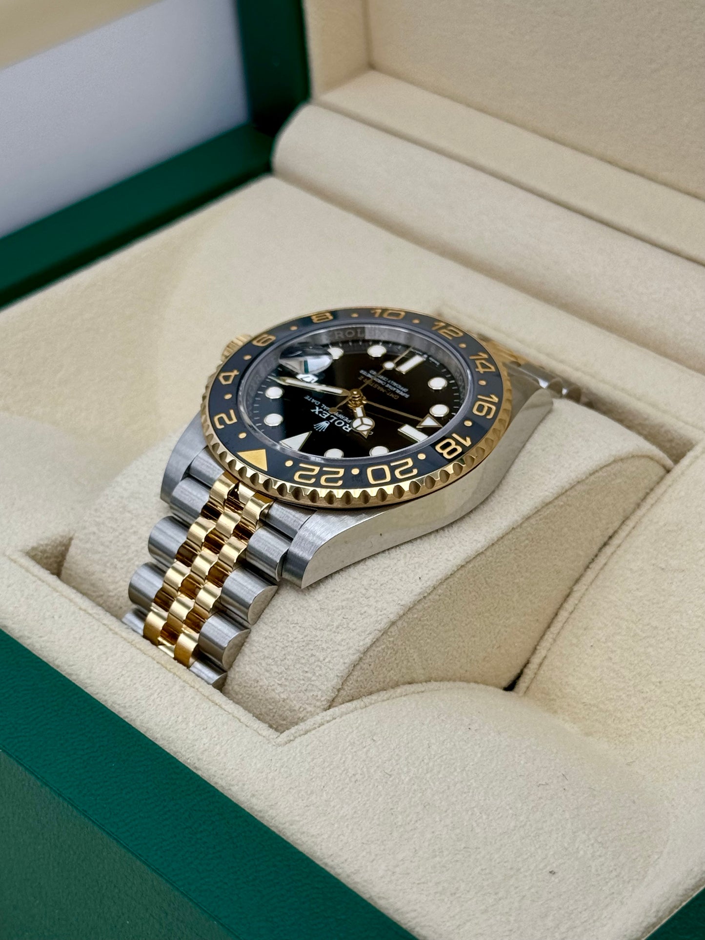 2024 Rolex GMT-Master II 40mm 126713GRNR Two-Tone Jubilee Black Dial