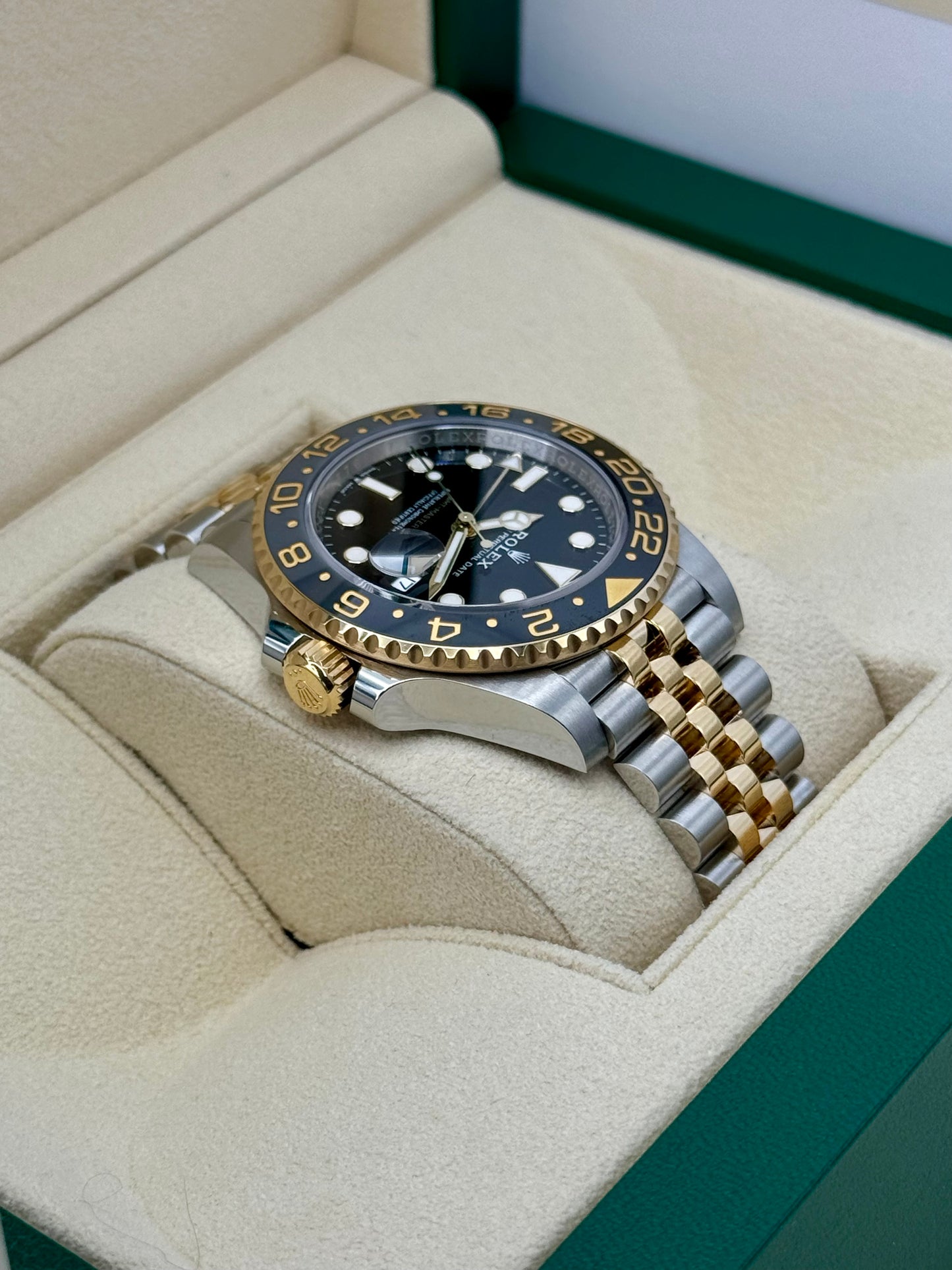 2024 Rolex GMT-Master II 40mm 126713GRNR Two-Tone Jubilee Black Dial