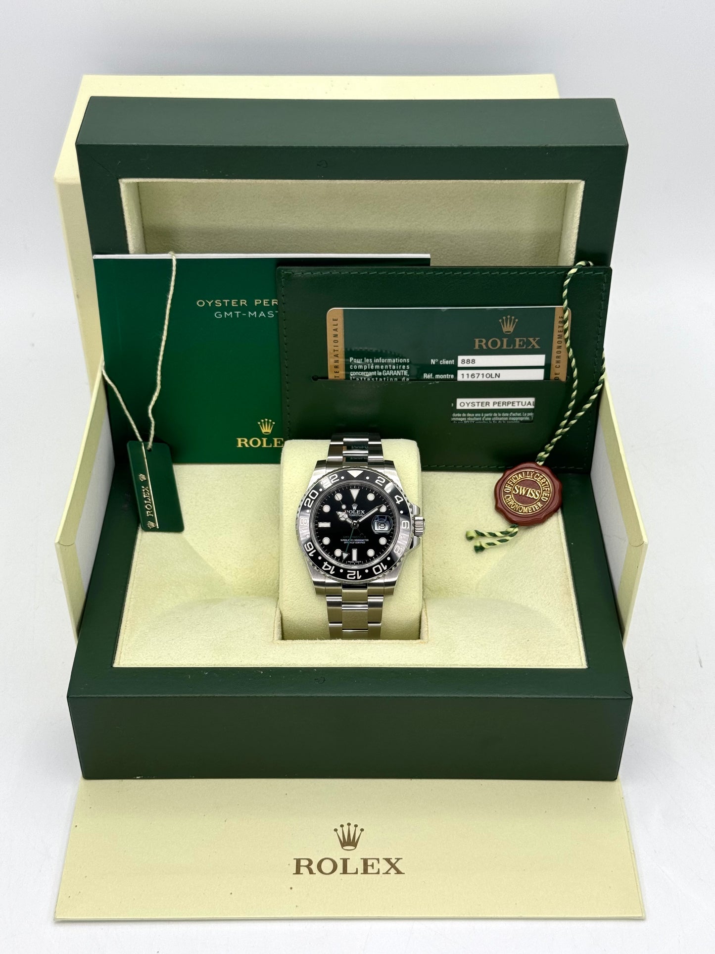 2014 Rolex GMT-Master II 40mm 116710LN Stainless Steel Black Dial