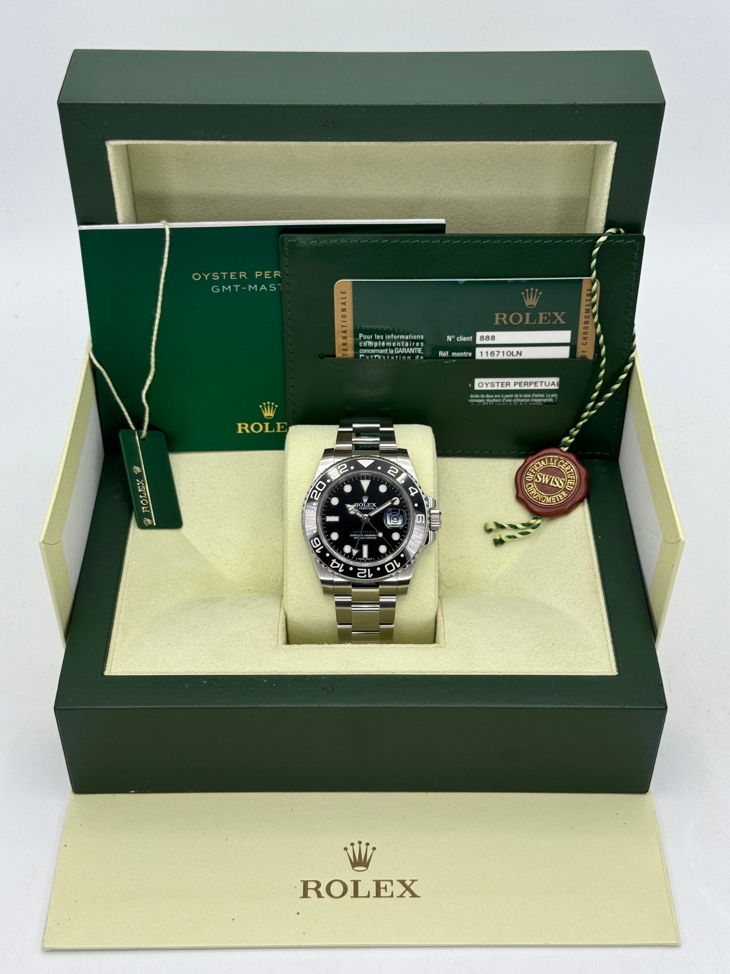 2014 Rolex GMT-Master II 40mm 116710LN Stainless Steel Black Dial