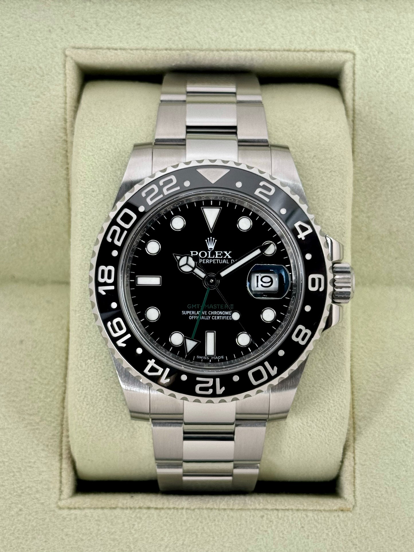 2014 Rolex GMT-Master II 40mm 116710LN Stainless Steel Black Dial