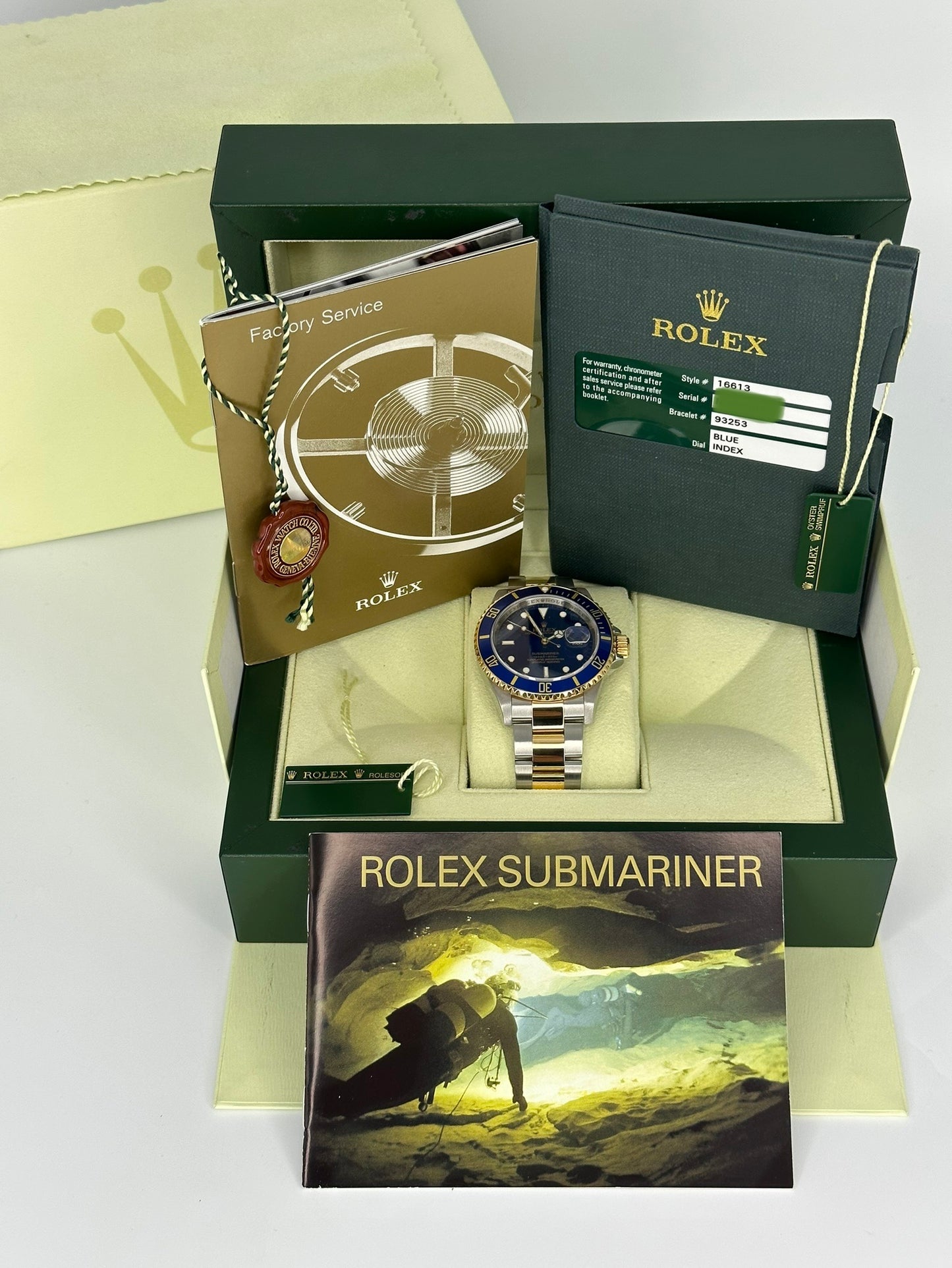 2008 Rolex Submariner "Bluesy" 40mm 16613 Two-Tone Blue Dial - MyWatchLLC