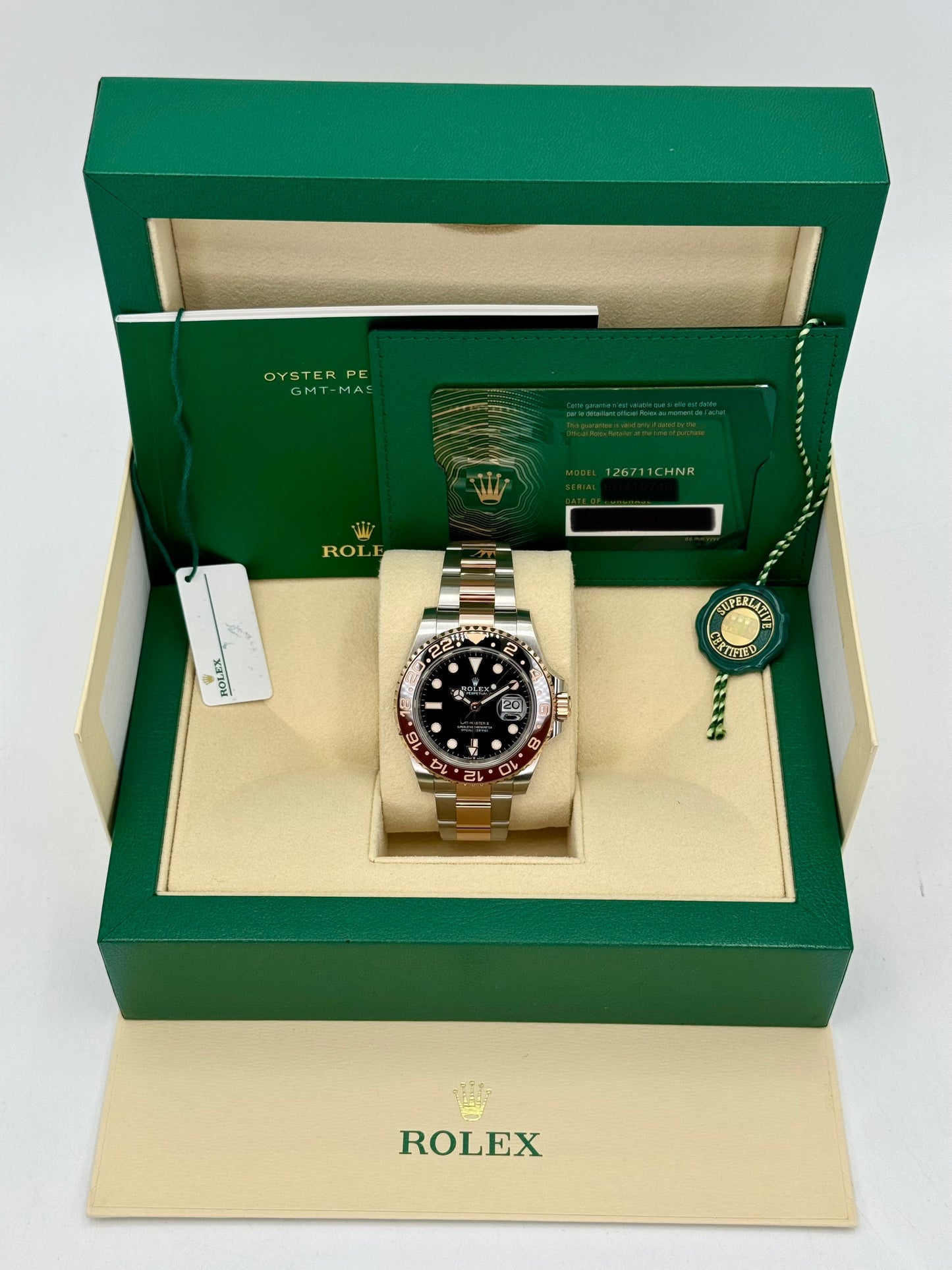 2022 Rolex GMT-Master II "Rootbeer" 40mm 126711CHNR Tow-Tone