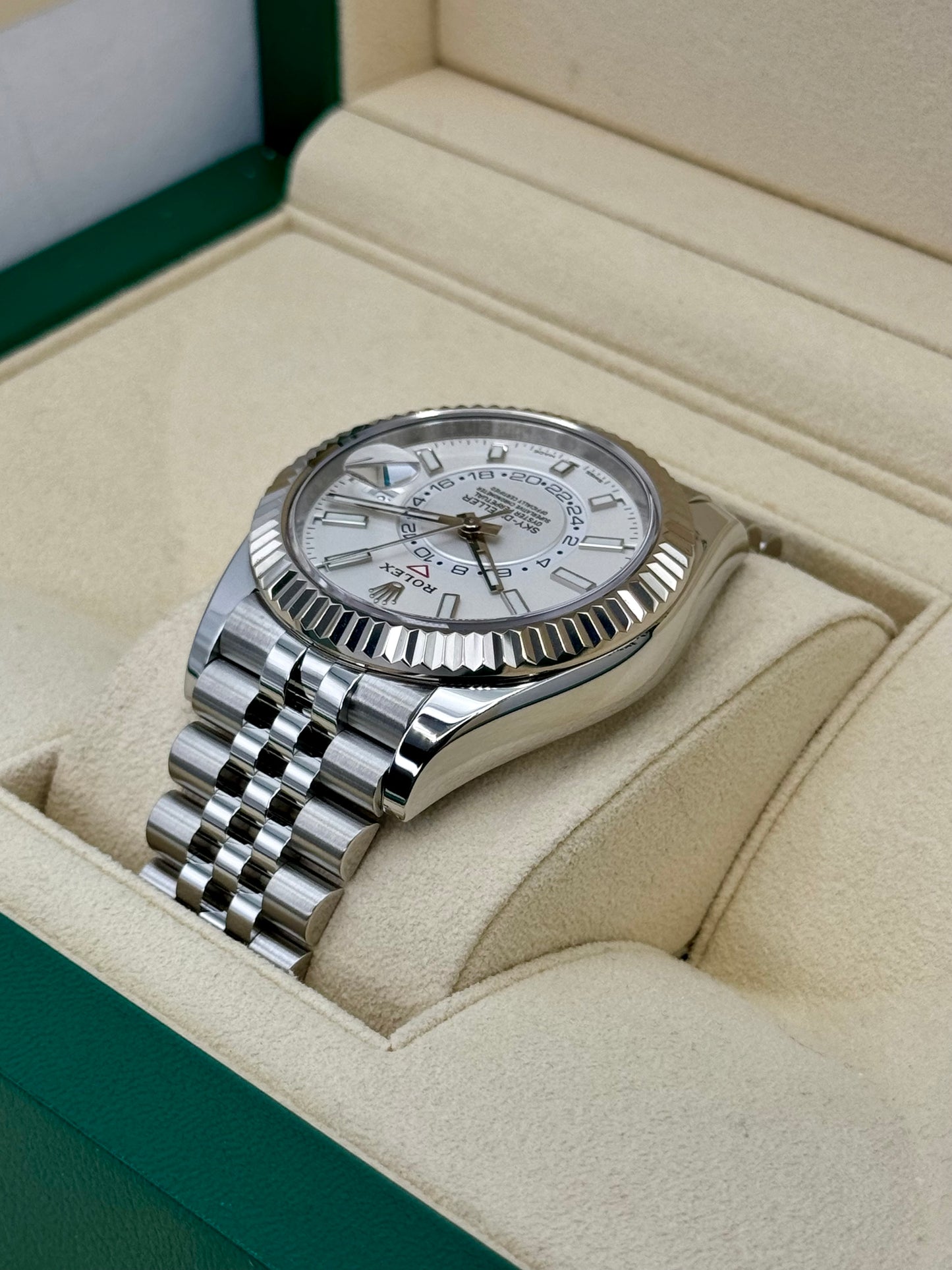 2022 Rolex Sky-Dweller 42mm 326934 Stainless Steel Jubilee White Dial