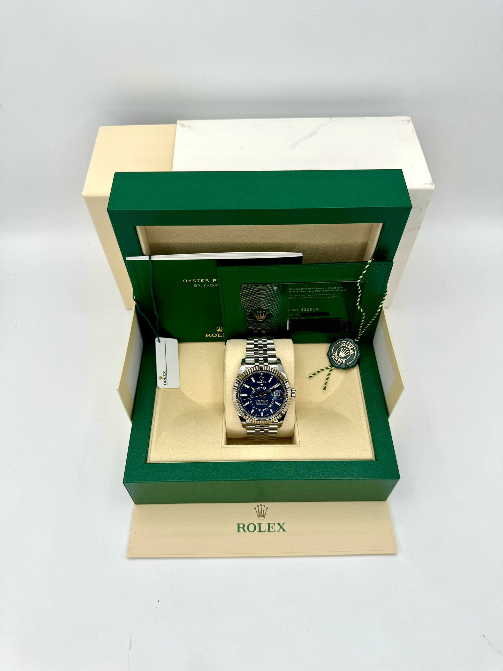 NEW 2024 Rolex Sky-Dweller 42mm 326934 Jubilee Blue Dial - MyWatchLLC