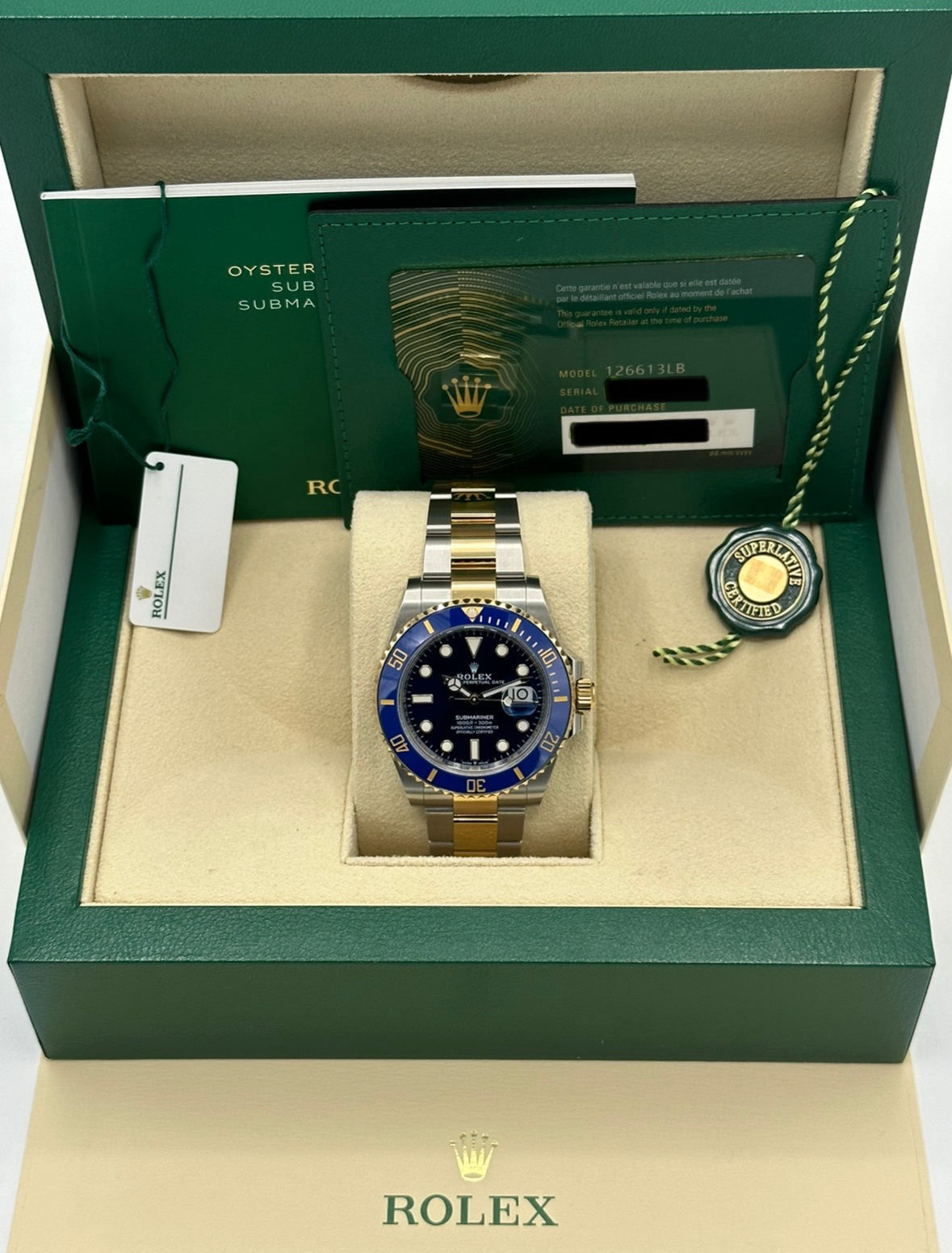 NEW 2023 Rolex Submariner Date "Bluesy" 41mm 126613LB Blue Dial - MyWatchLLC