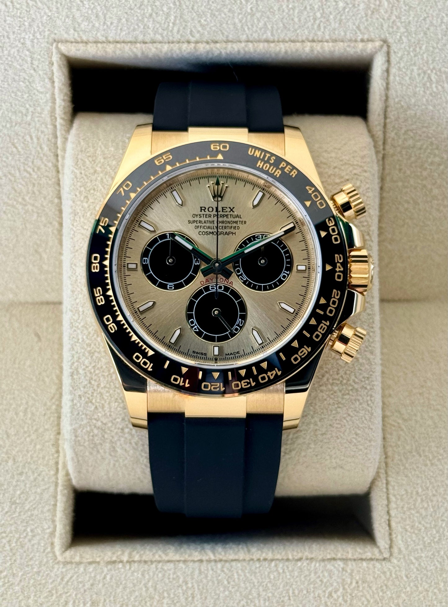 NEW 2024 Rolex Daytona 40mm 126518LN Gold Oysterflex Pikachu Dial