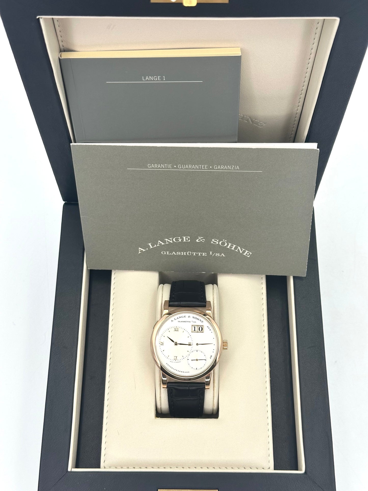 2000 A Longe & Shone Lange 38.5mm 101.032 Rose Gold Silver Dial - MyWatchLLC