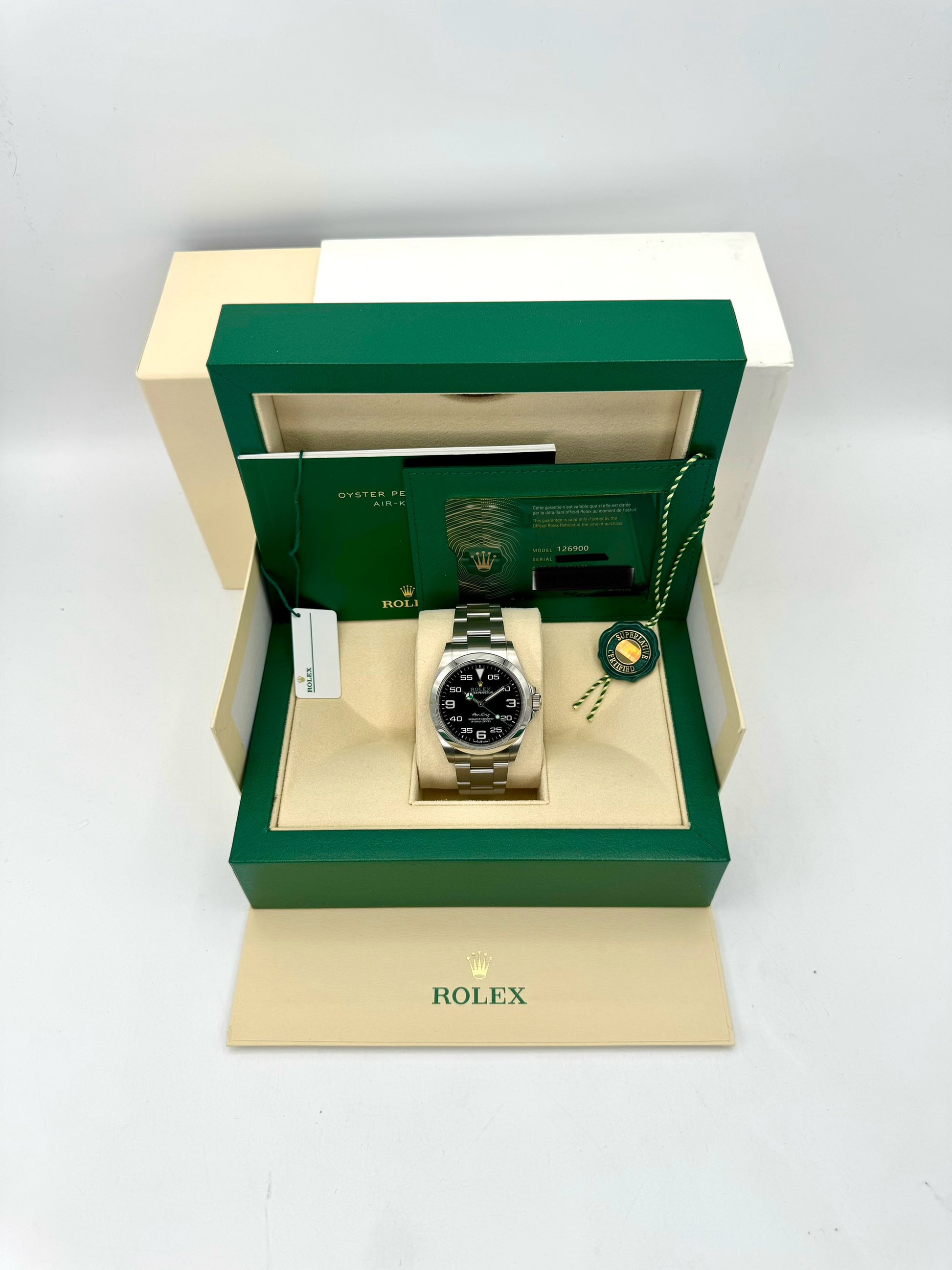 2022 Rolex Air King 40mm 126900 Stainless Steel Black Dial - MyWatchLLC