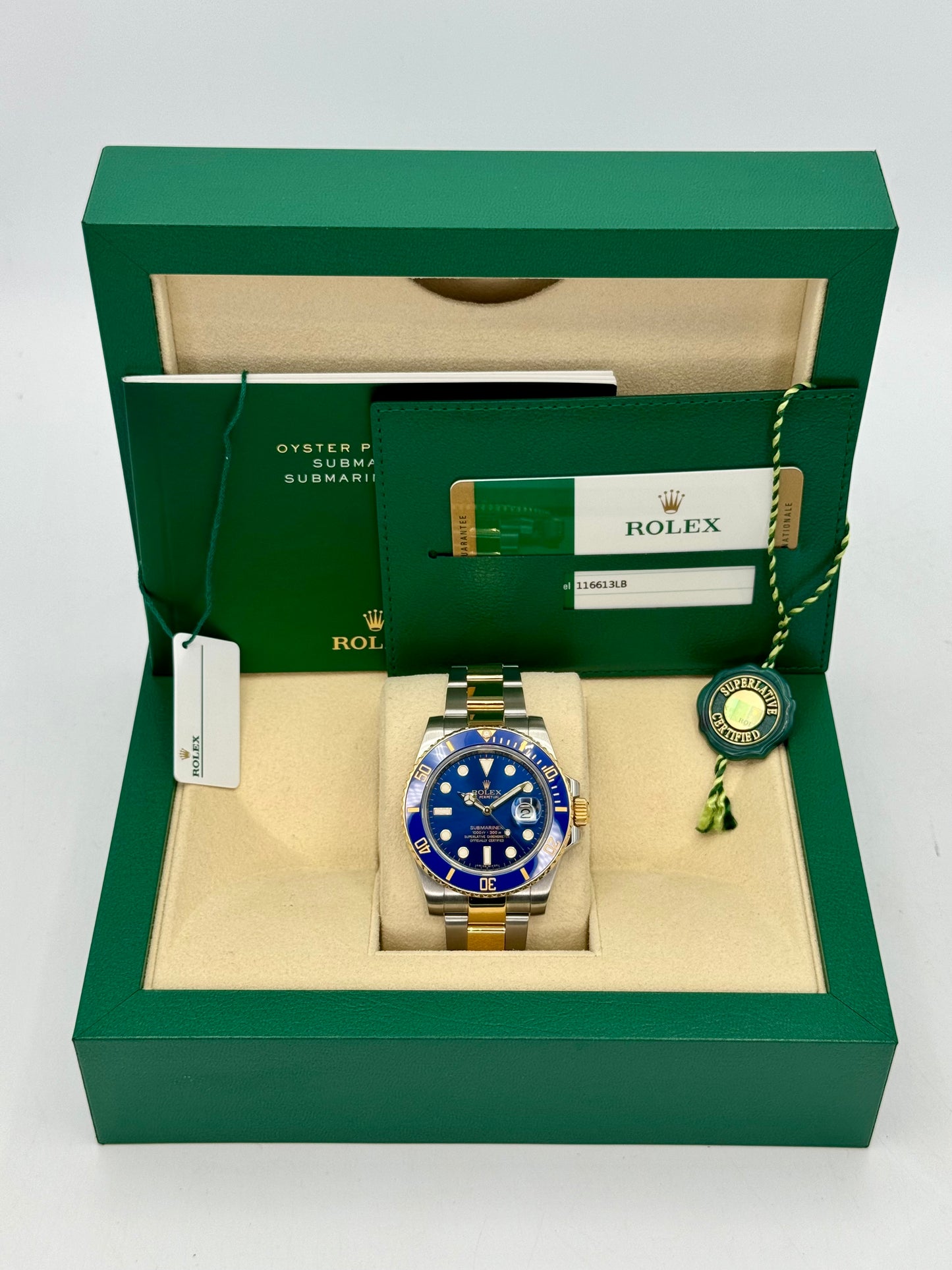 2016 Rolex Submariner "Bluesy" 40mm 116613LB Two-Tone Blue Dial