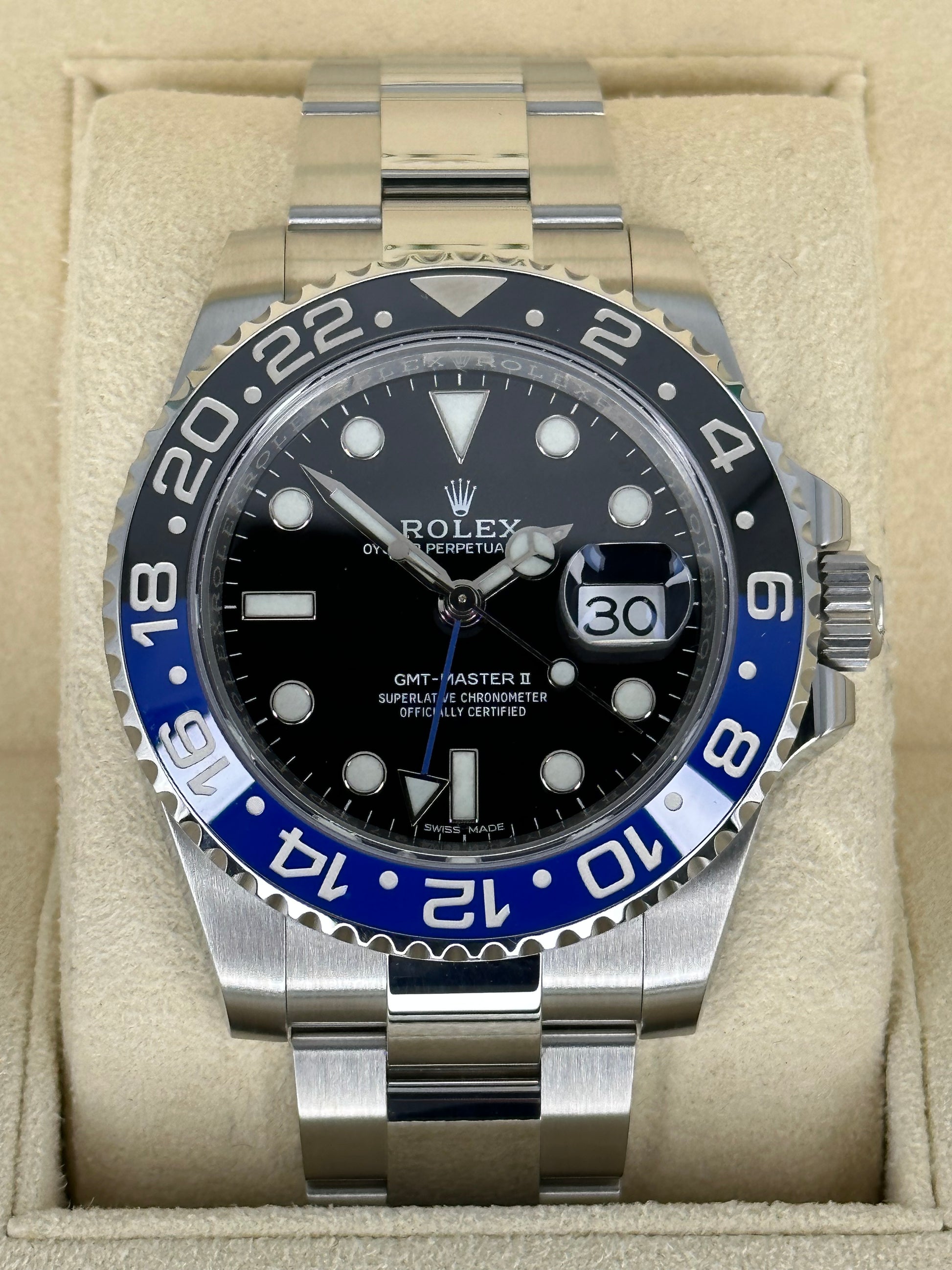 2018 Rolex GMT-Master II "Batman" 40mm 116710BLNR Oyster Black Dial - MyWatchLLC