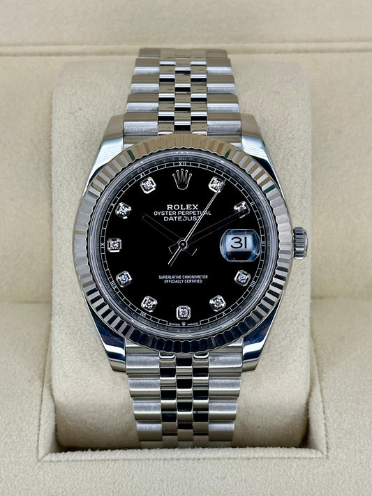 2021 Rolex Datejust 41mm 126334 Jubilee Black Diamond Dial - MyWatchLLC