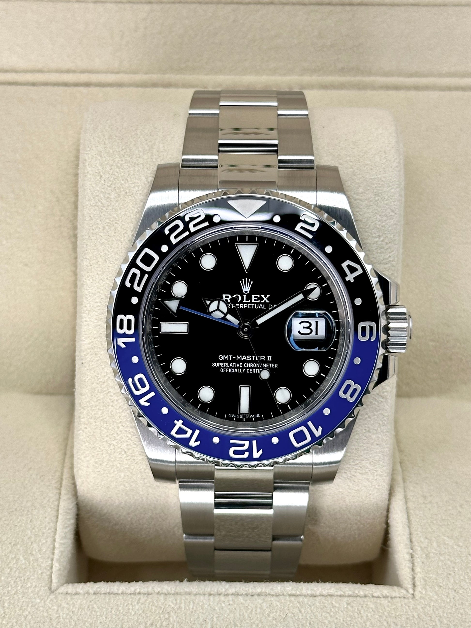 2017 Rolex GMT-Master II "Batman" 40mm 116710BLNR Oyster Black Dial - MyWatchLLC