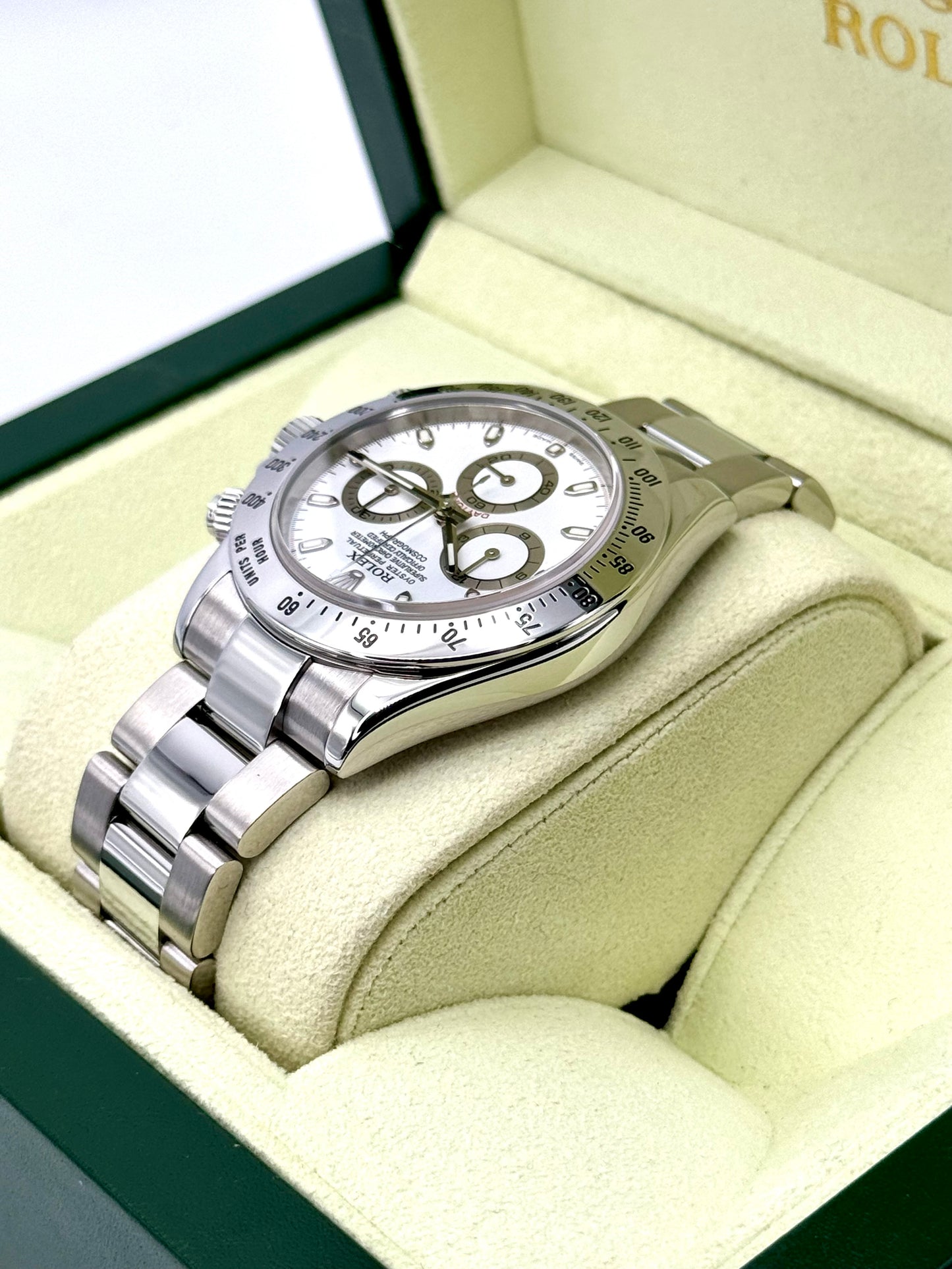 2005 Rolex Daytona 40mm 116520 Stainless Steel White Dial - MyWatchLLC