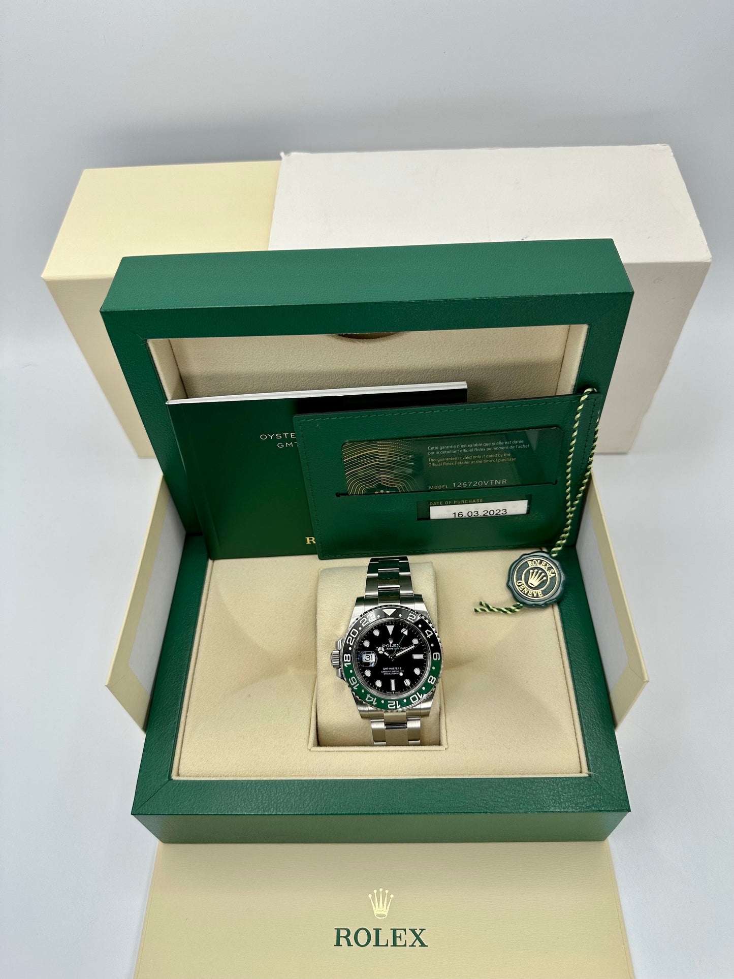 2023 Rolex GMT-Master II "Sprite" 40mm 126720VTNR Oyster Black Dial - MyWatchLLC