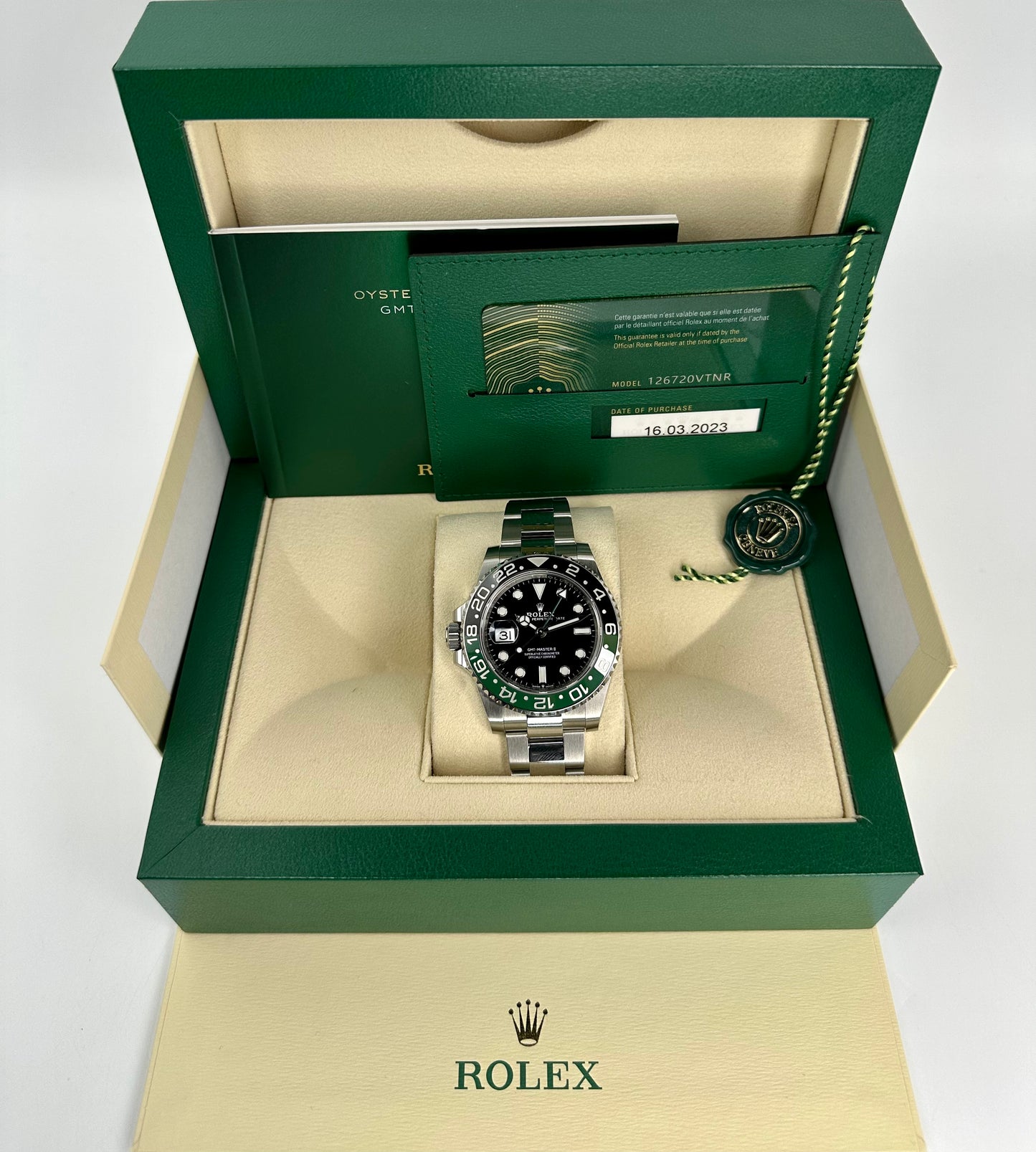 2023 Rolex GMT-Master II "Sprite" 40mm 126720VTNR Oyster Black Dial - MyWatchLLC