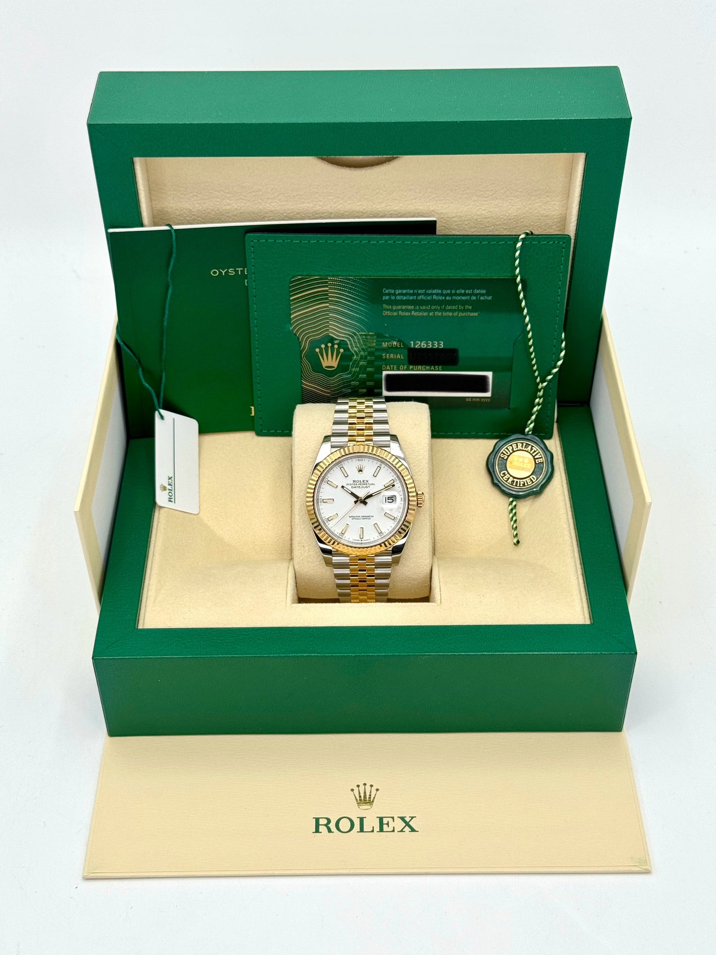 2023 Rolex Datejust 41mm 126333 Two-Tone Jubilee White Dial - MyWatchLLC