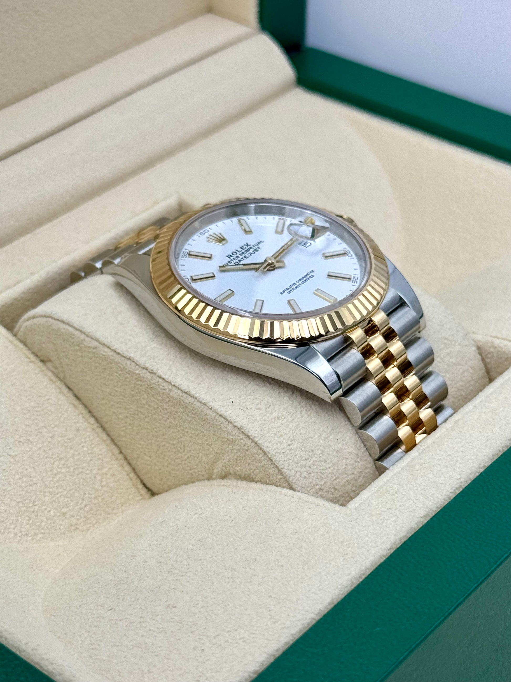 2023 Rolex Datejust 41mm 126333 Two-Tone Jubilee White Dial - MyWatchLLC