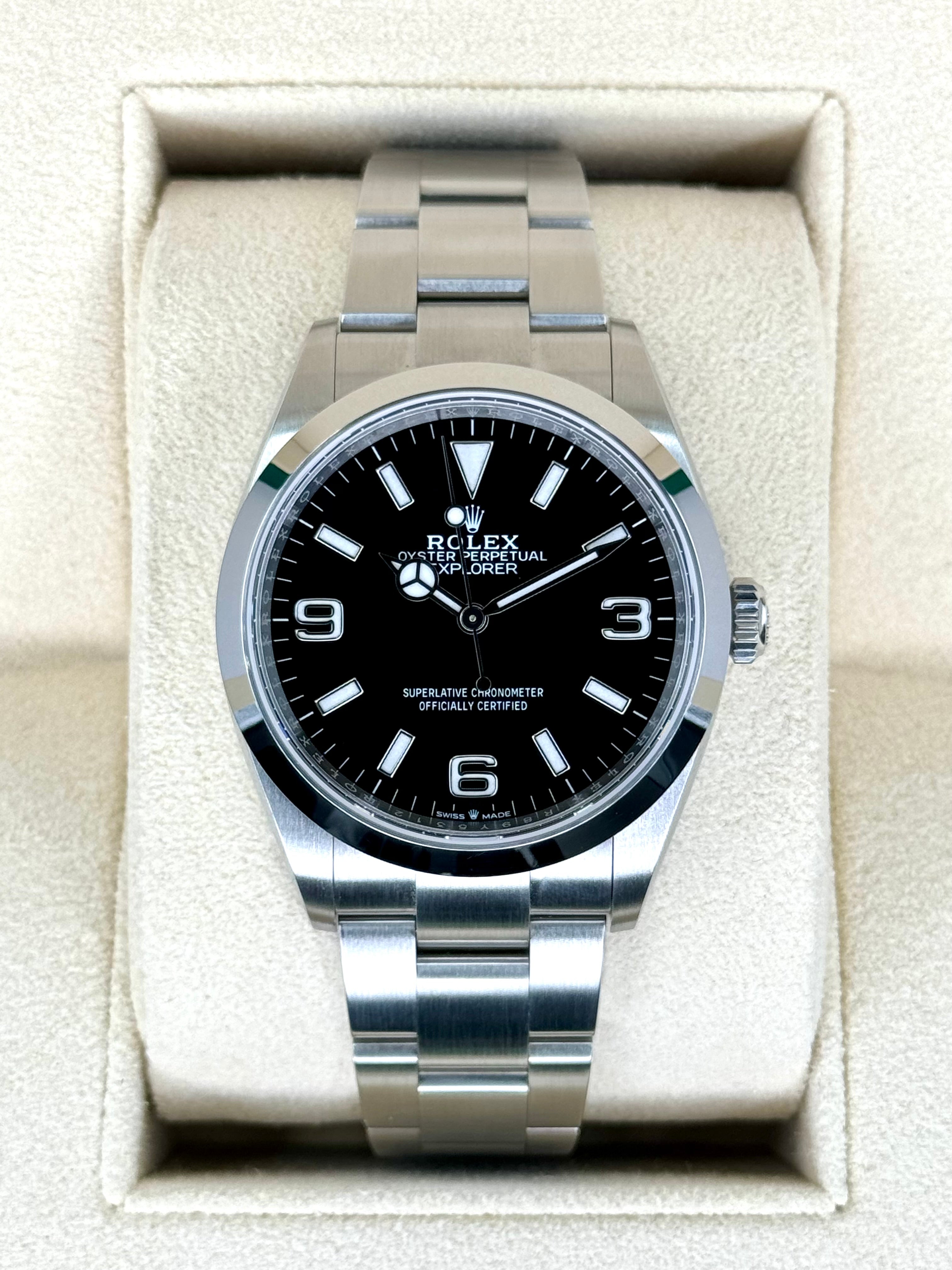 NEW 2024 Rolex Explorer 36mm 124270 Stainless Steel Black Dial MyWatchLLC