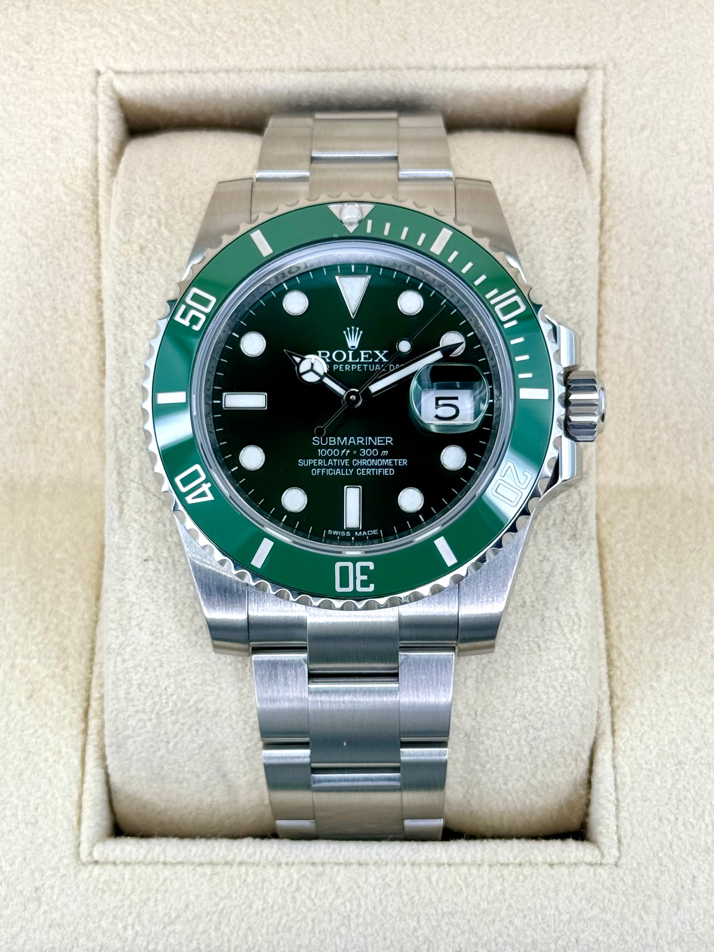 2017 Rolex Submariner "Hulk" 40mm 116610LV Green Dial - MyWatchLLC