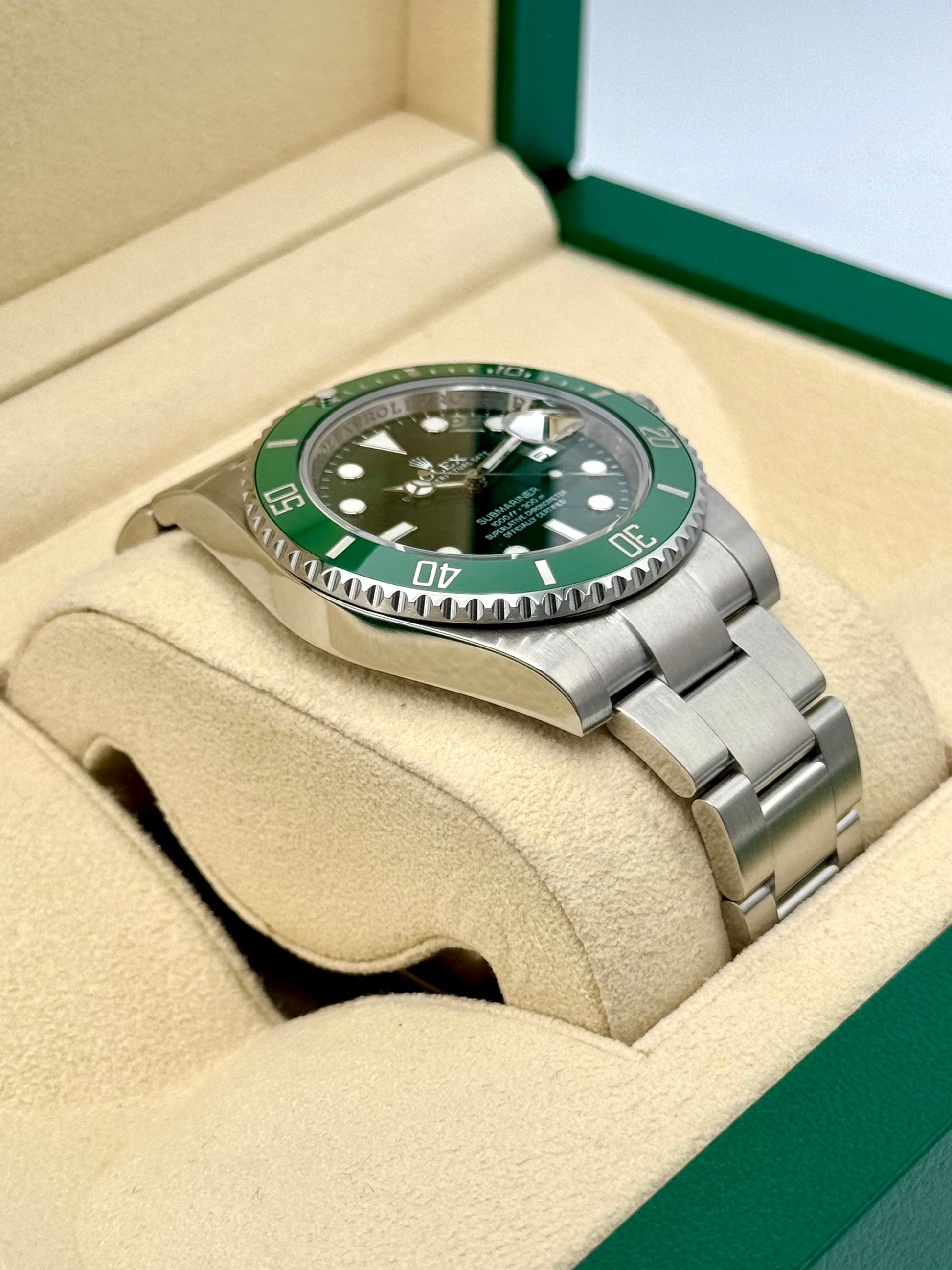 2014 Rolex Submariner "Hulk" 40mm 116610LV Green Dial - MyWatchLLC