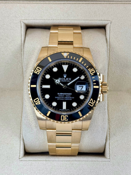 2020 Rolex Submariner 40mm 116618LN 18K Yellow Gold Black Dial - MyWatchLLC