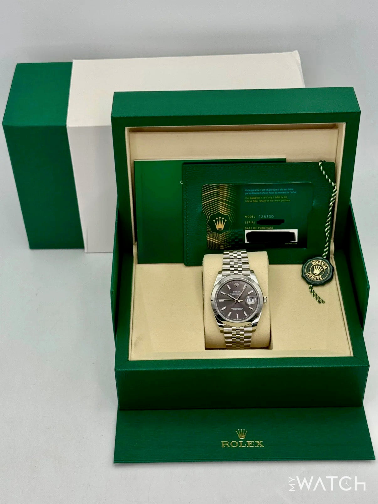 NEW 2025 Rolex Datejust 41mm 126300 Stainless Steel Jubilee Rhodium Dial - MyWatchLLC