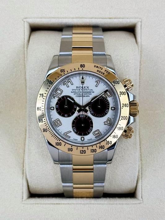 2016 Rolex Daytona 40mm 116523 White Panda Arabic Racing Dial - MyWatchLLC