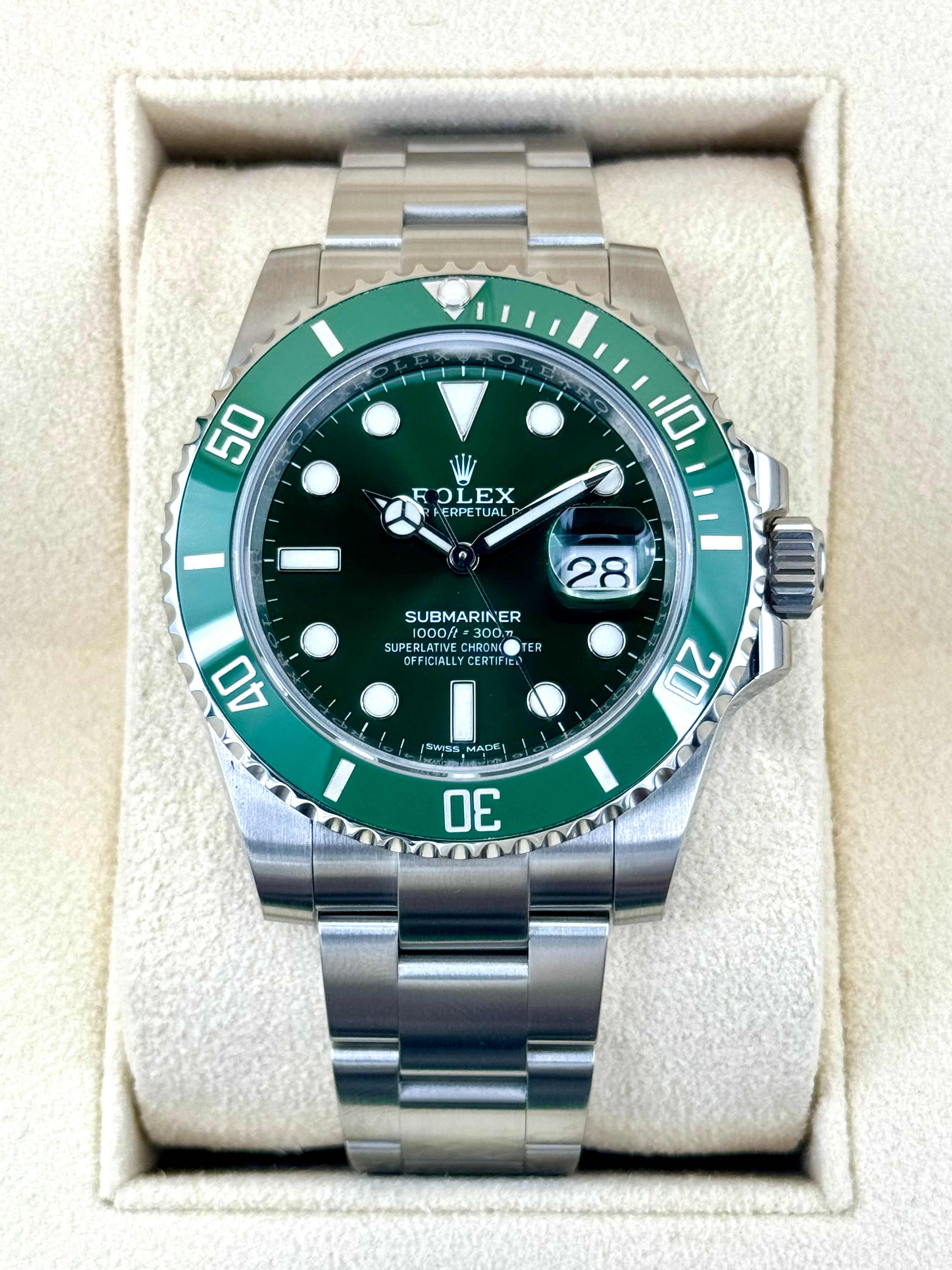 2017 Rolex Submariner Hulk 40mm 116610LV Green Dial MyWatchLLC