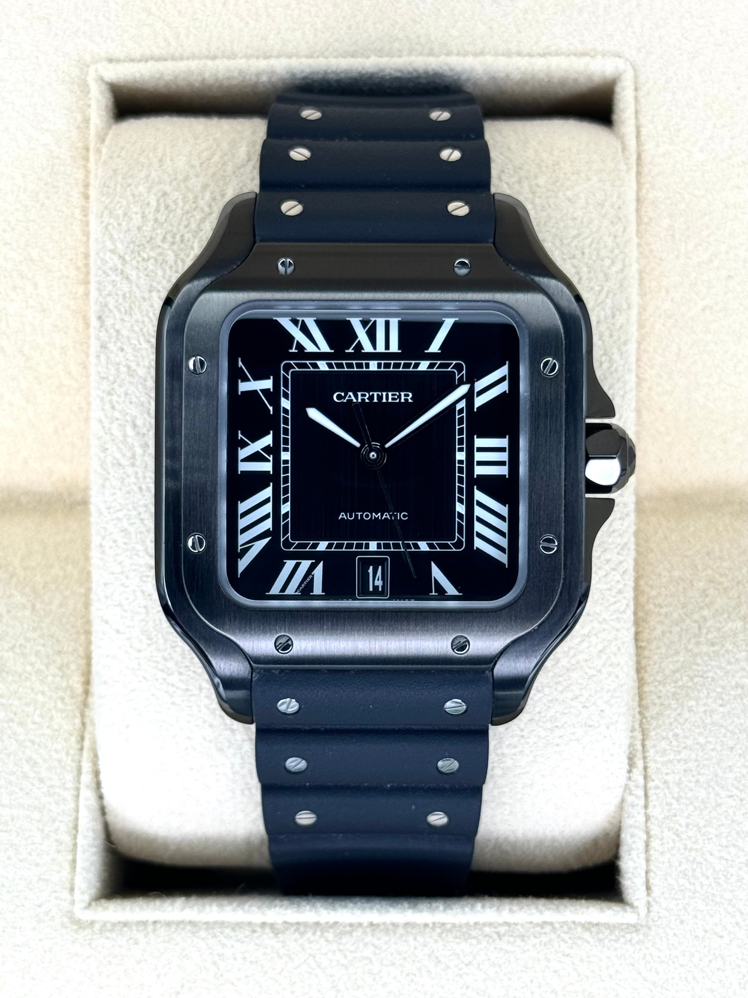 2023 Cartier Santos De Cartier 39.8mm WSSA0039 Steel Black Dial MyWatchLLC