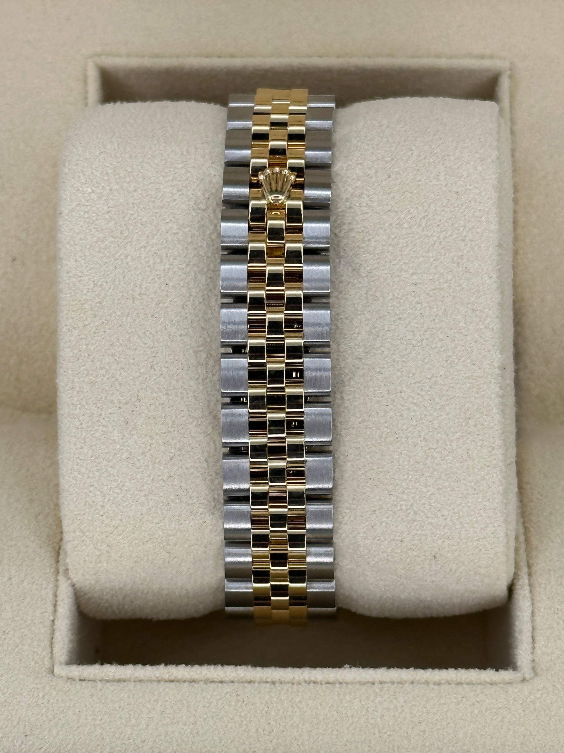 NEW 2023 Lady-Datejust 28mm 279173 Two-Tone Gold Stick Dial - MyWatchLLC