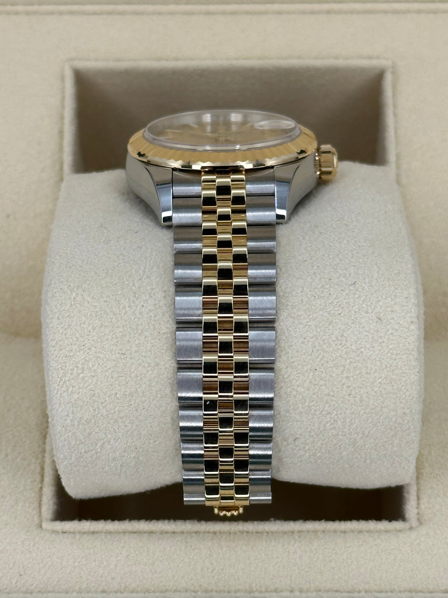 NEW 2023 Lady-Datejust 28mm 279173 Two-Tone Gold Stick Dial - MyWatchLLC