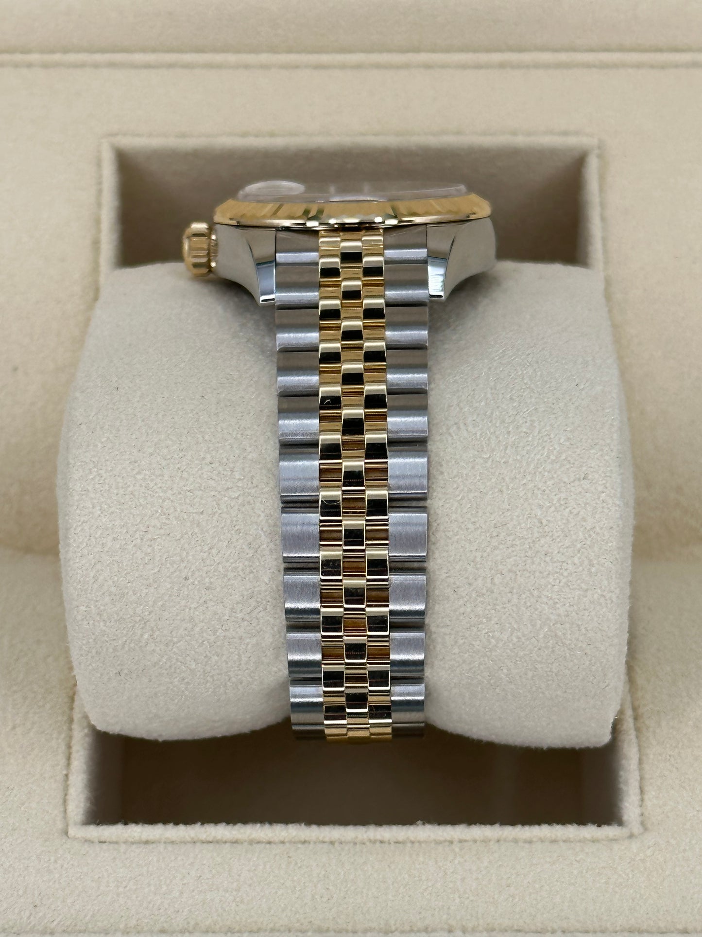 NEW 2023 Lady-Datejust 28mm 279173 Two-Tone Gold Stick Dial - MyWatchLLC