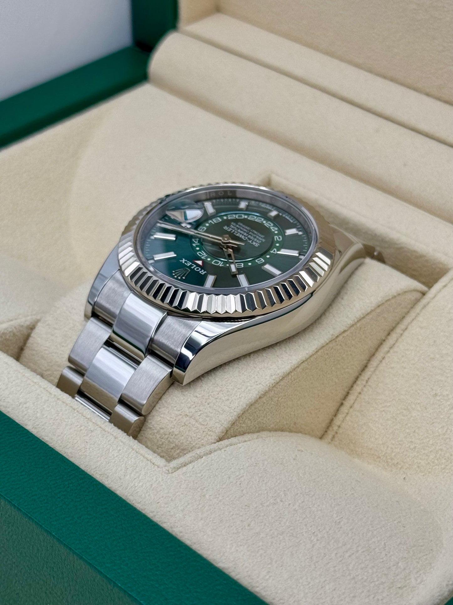 NEW 2025 Rolex Sky-Dweller 42mm 336934 Oyster Green Dial - MyWatchLLC