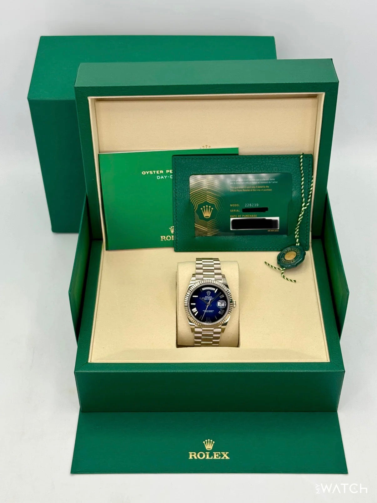 Rolex 箱　新型 NEW 2026 Rolex Day-Date 40mm 228239 Presidential Blue Ombre Dial