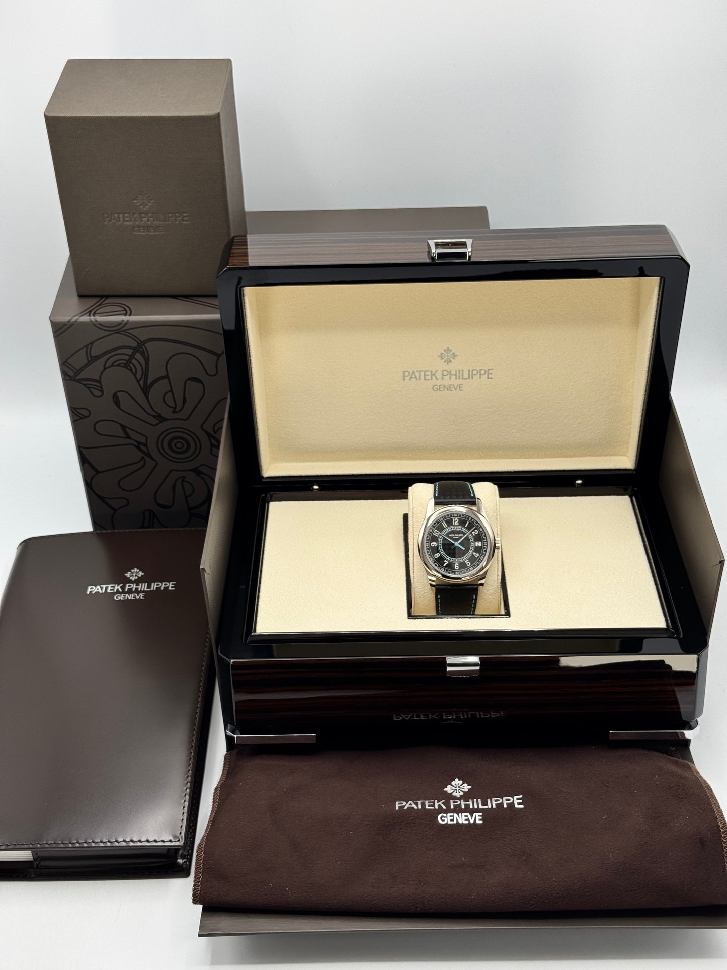 NEW 2023 Patek Philippe 6007G Calatrava White Gold Black Dial