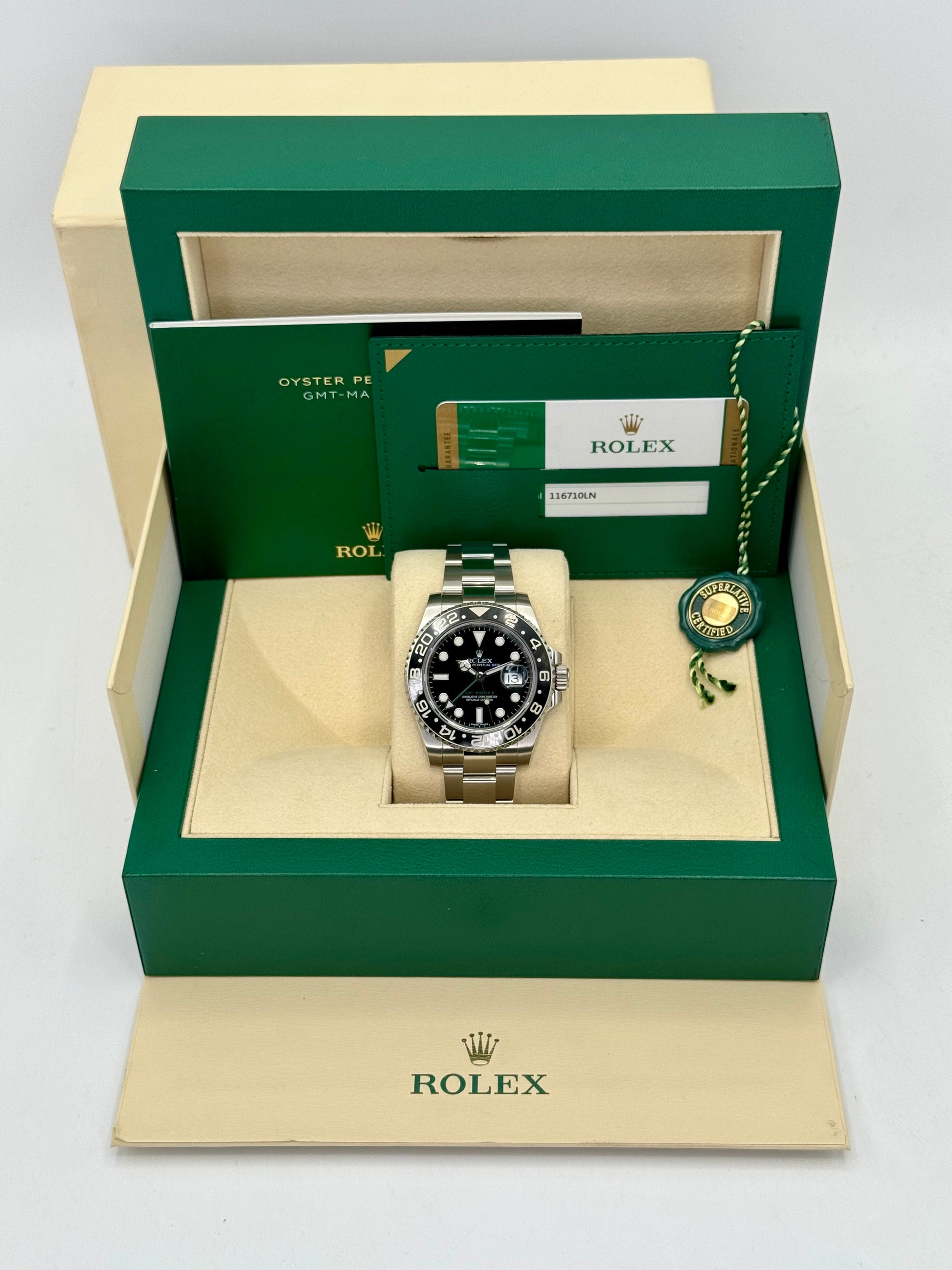 2017 Rolex GMT-Master II 40mm 116710LN Stainless Steel Black Dial - MyWatchLLC